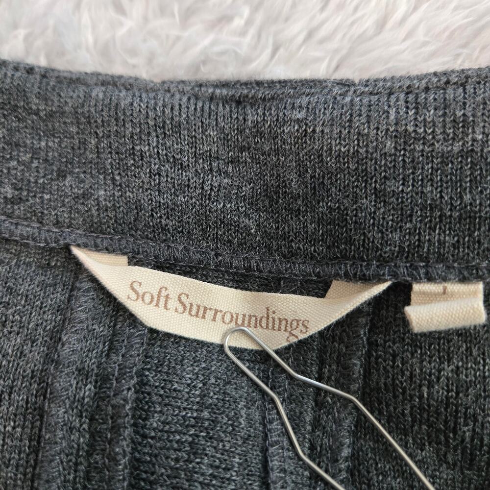 Soft Surroundings Wool‑Blend Pullover Tunic Sweater – Women’s L, Gray - Picture 9 of 15